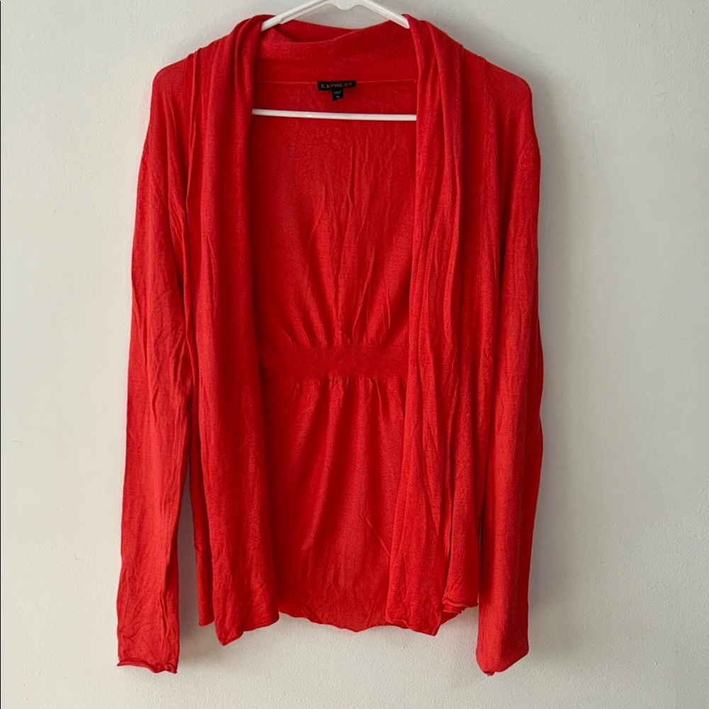 Express Vibrant Peach Cardigan size M